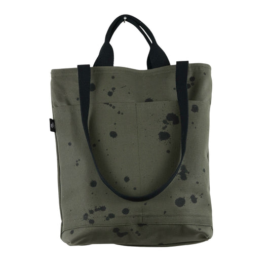 No. 6 CITY TOTE: Olive with Black