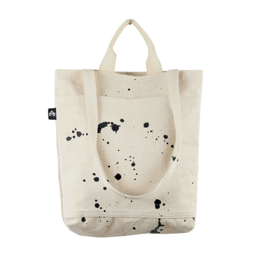 No. 6 CITY TOTE: Natural with Black
