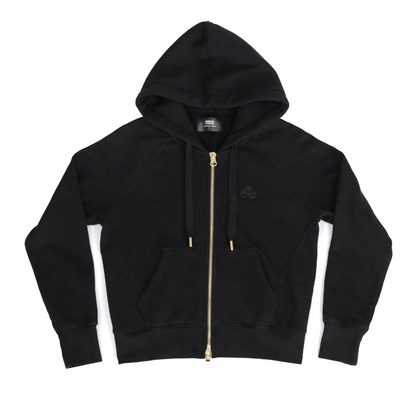 No. 1 BLACK ZIP HOODIE