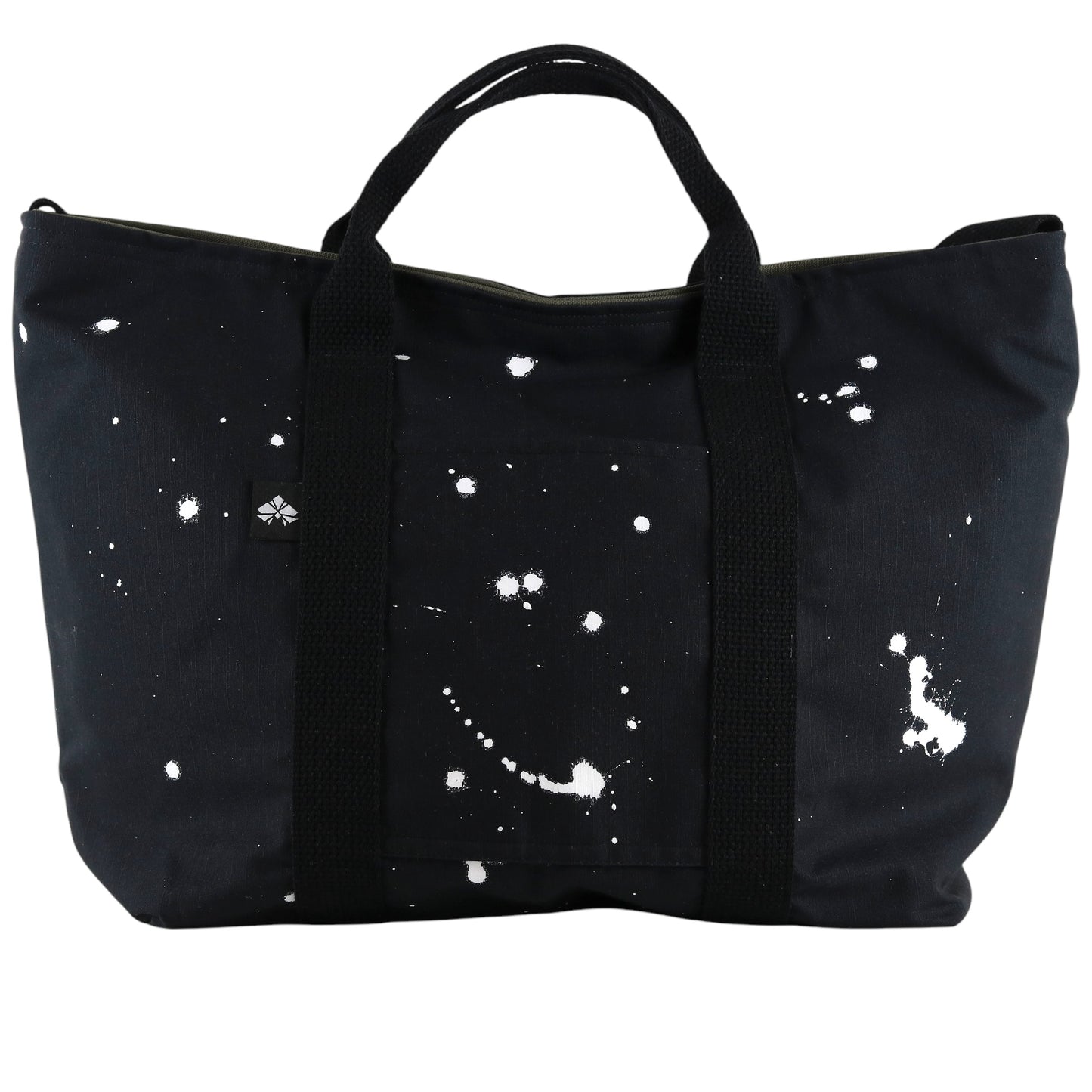 No. 5 CARRY ALL TOTE: Black with White