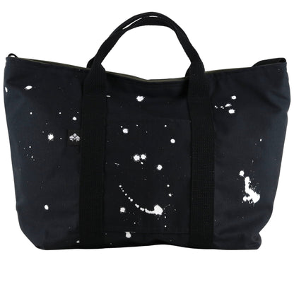No. 5 CARRY ALL TOTE: Black with White