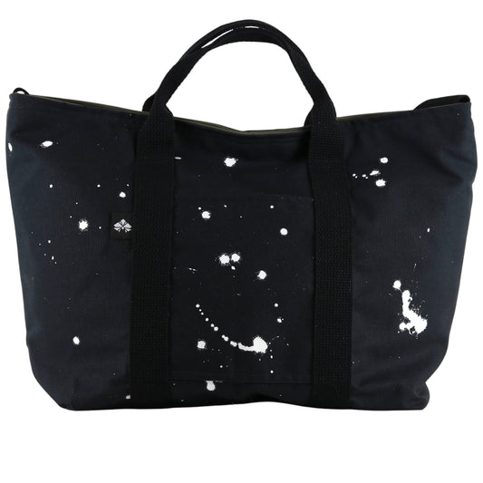 No. 5 CARRY ALL TOTE: Black with White