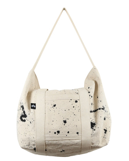 No. 5 CARRY ALL TOTE:  Natural with Black